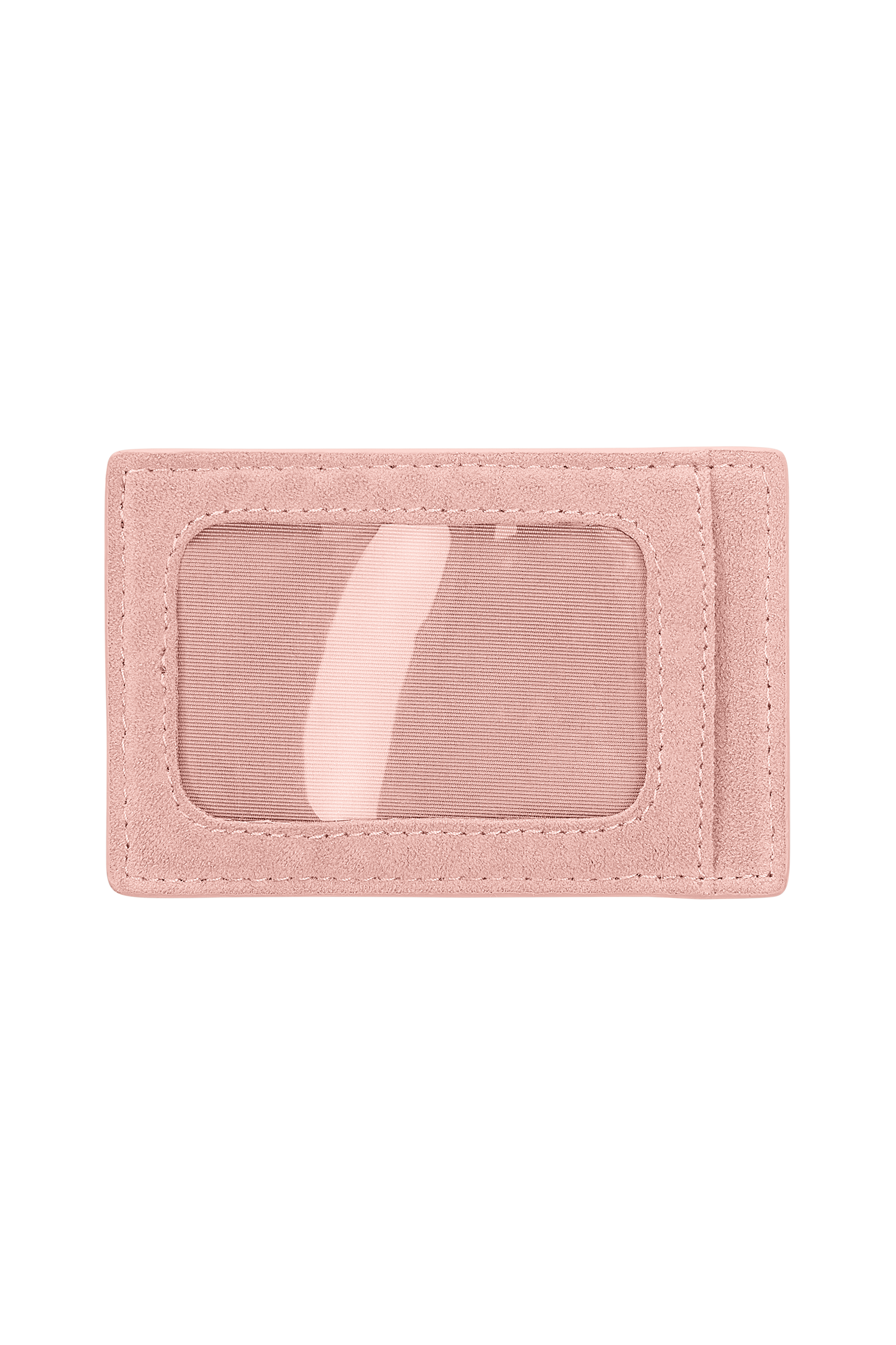 Martha Faux Suede Cardholder in Rose
